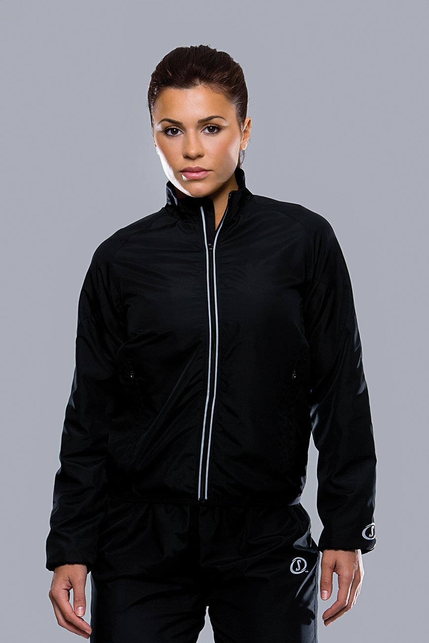 Ladies' Spalding Black Adrenaline Jacket - Small