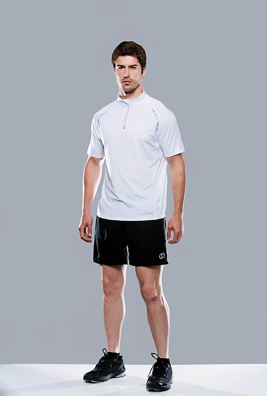 Men's Spalding Endurance White Zip Top
