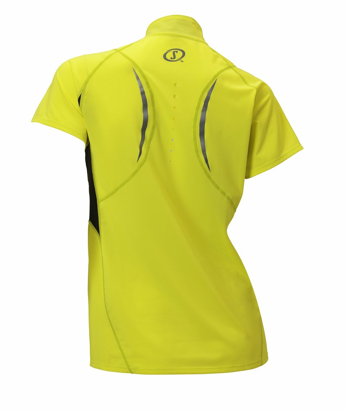 Ladies' Spalding Night Yellow Endurance Zip Top - Small