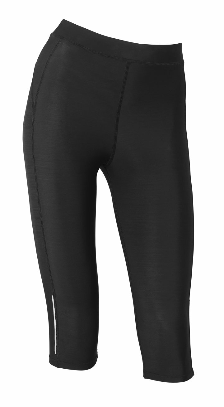 Ladies' Spalding Response Black Cropped Leggings Base Layer - Extra Small/Small