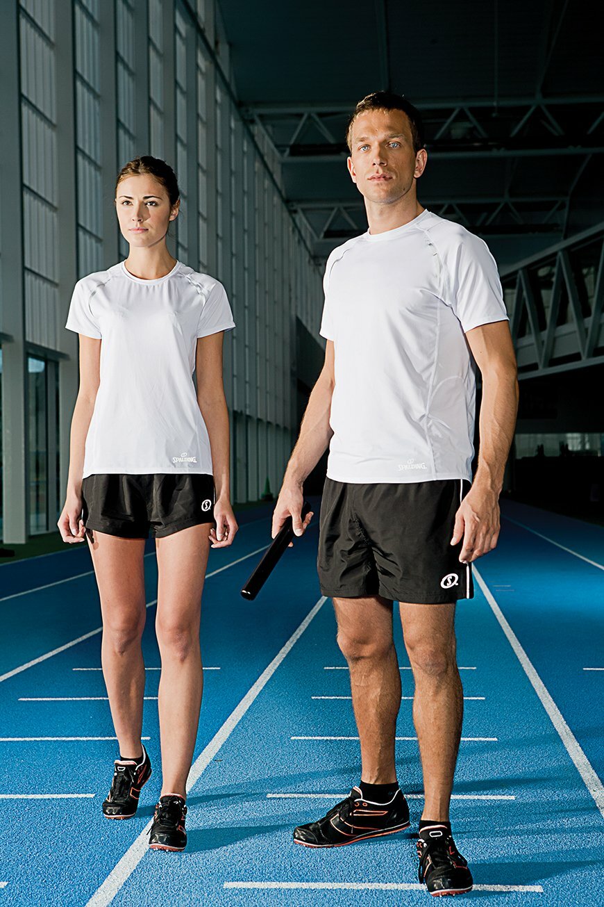 Ladies' Spalding Black Racer Shorts