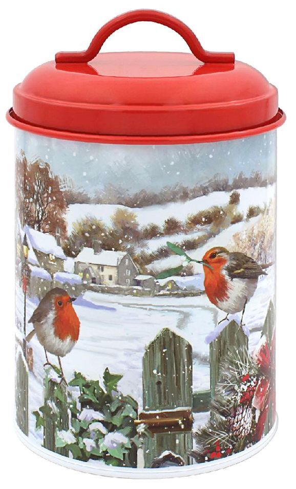 Xmas Robins Goody Tin