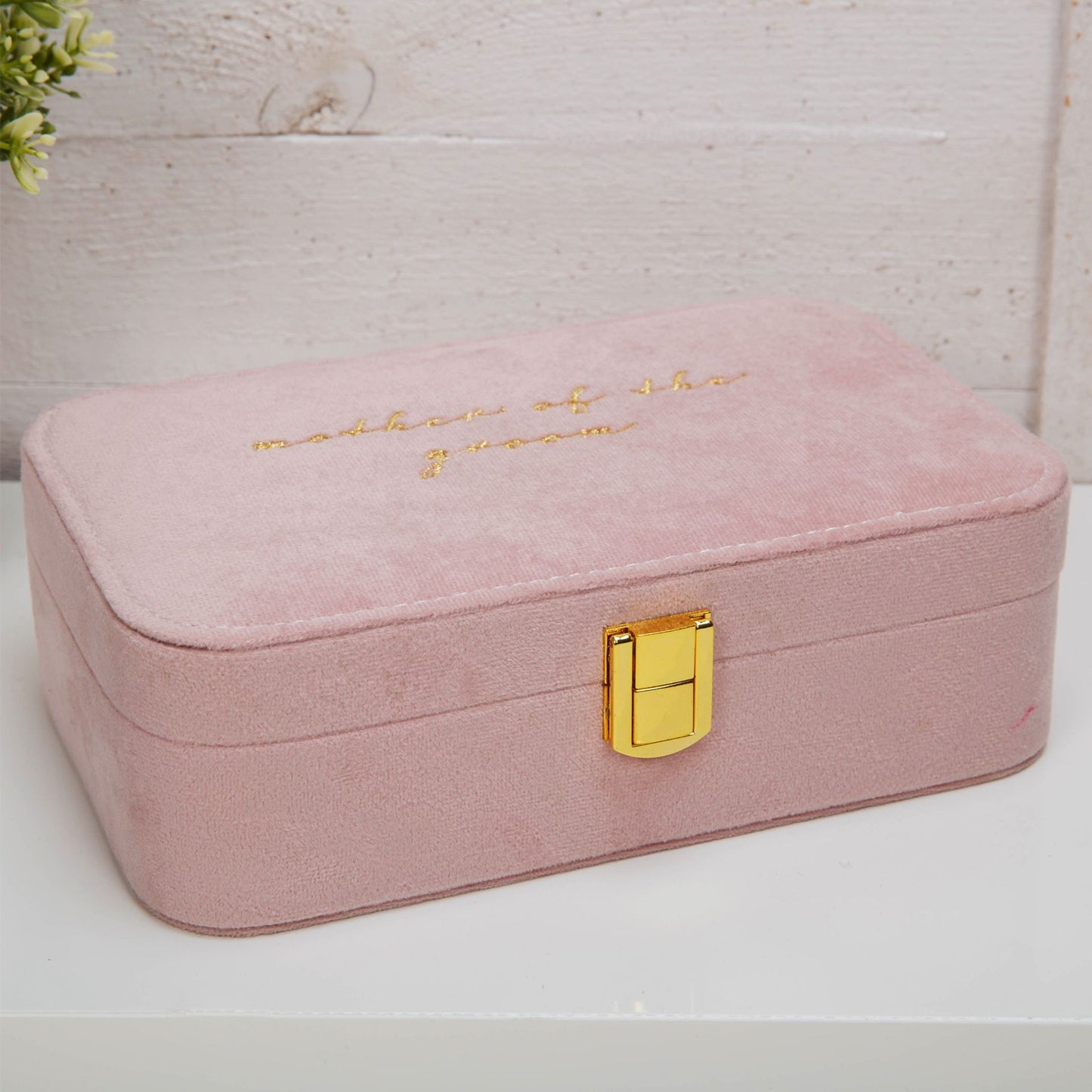 "Mother of the Groom" Velvet Jewellery Box