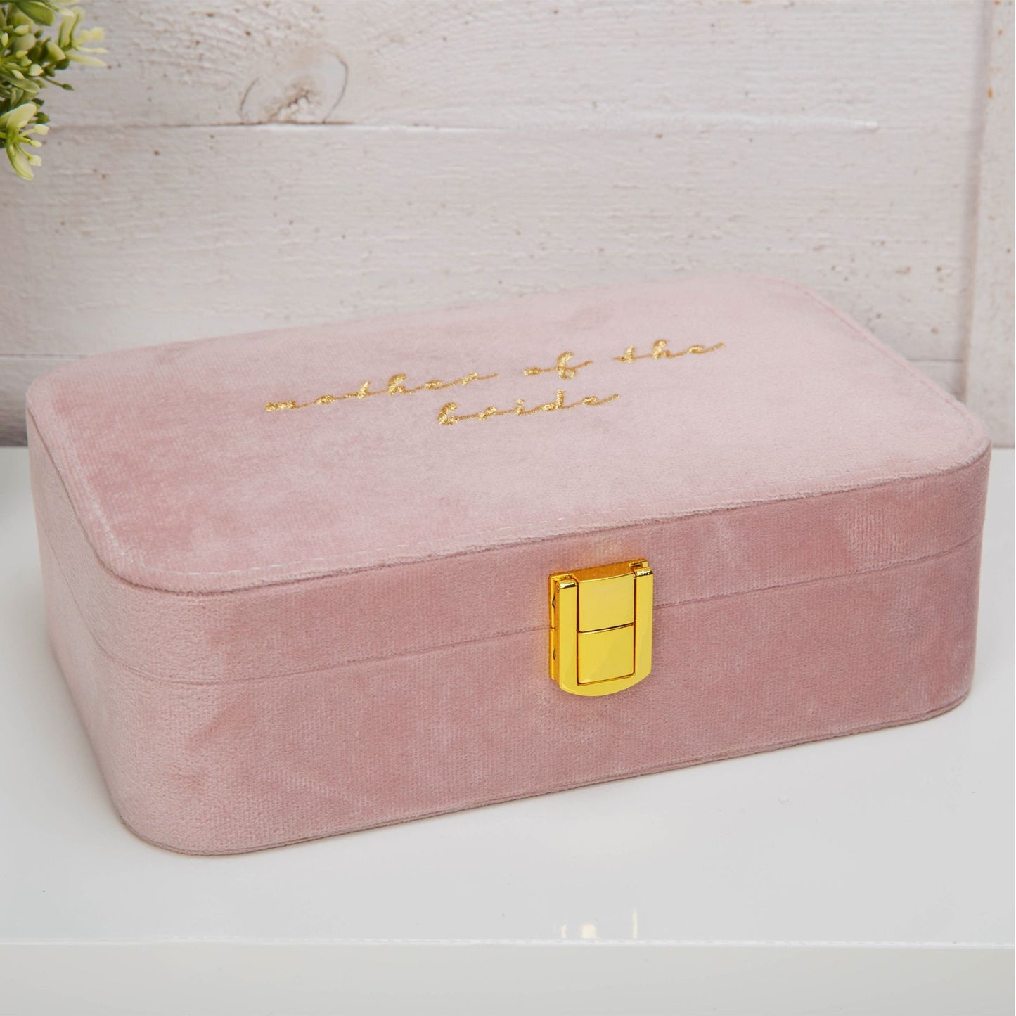 "Mother of the Bride Velvet Jewellery Box