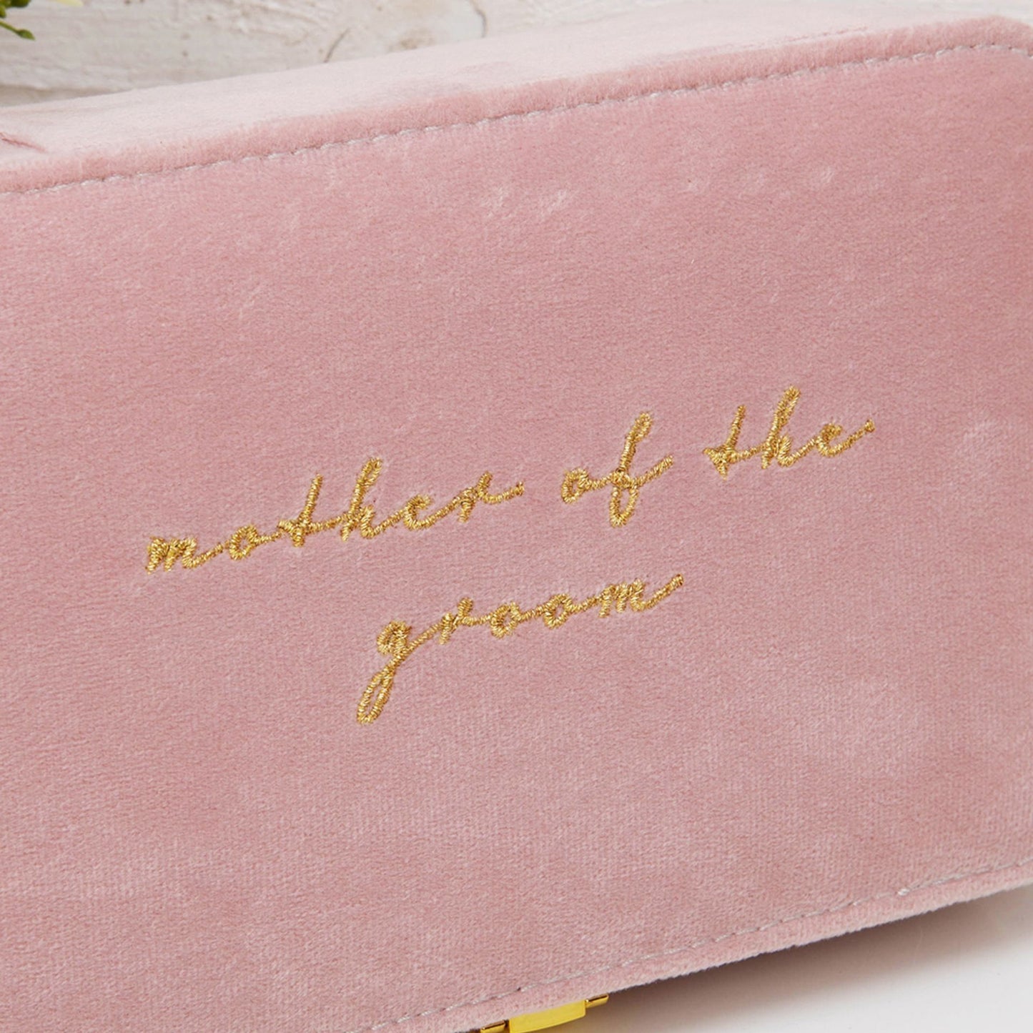"Mother of the Groom" Velvet Jewellery Box