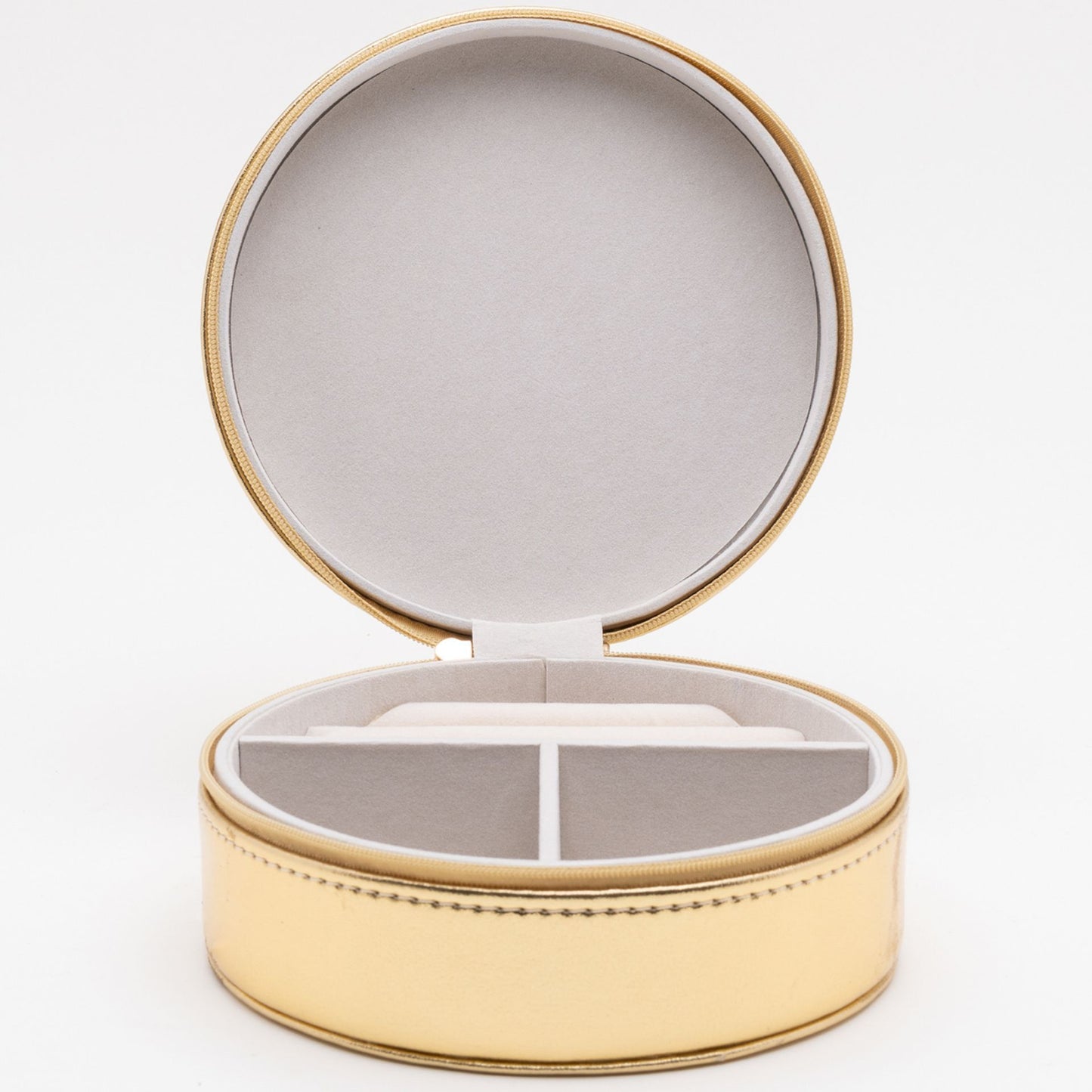 "Shiny Things" Gold Leatherette Jewellery Box