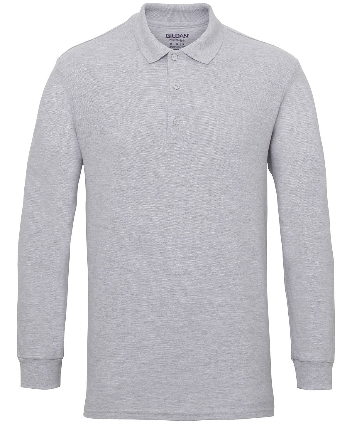 Gildan Premium Cotton Long Sleeve Red Polo Shirt