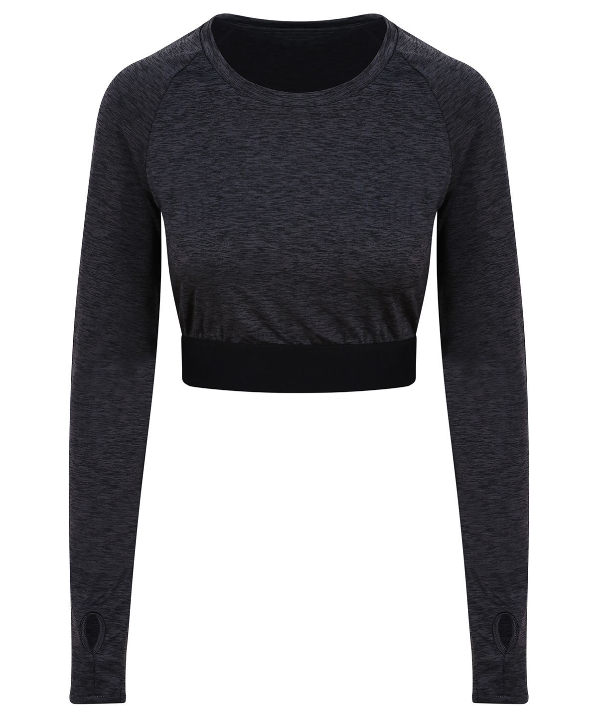 Ladies Long Sleeve Crop Top Large