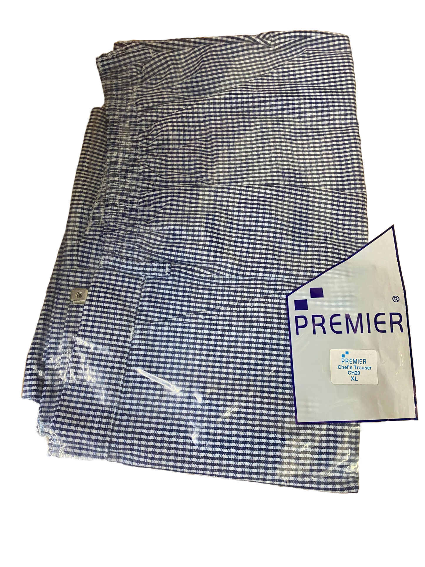 Chef's Blue Check Premier XL Pull-On Trousers