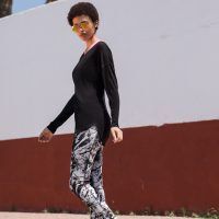 Ladies Reversible Workout Skinnifit Leggings