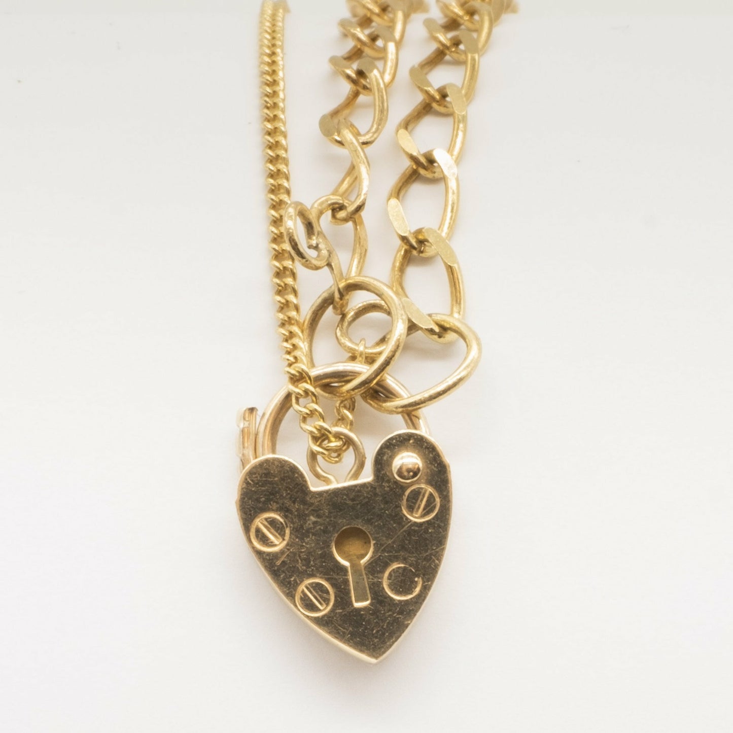 9ct yellow gold filed curb link bracelet