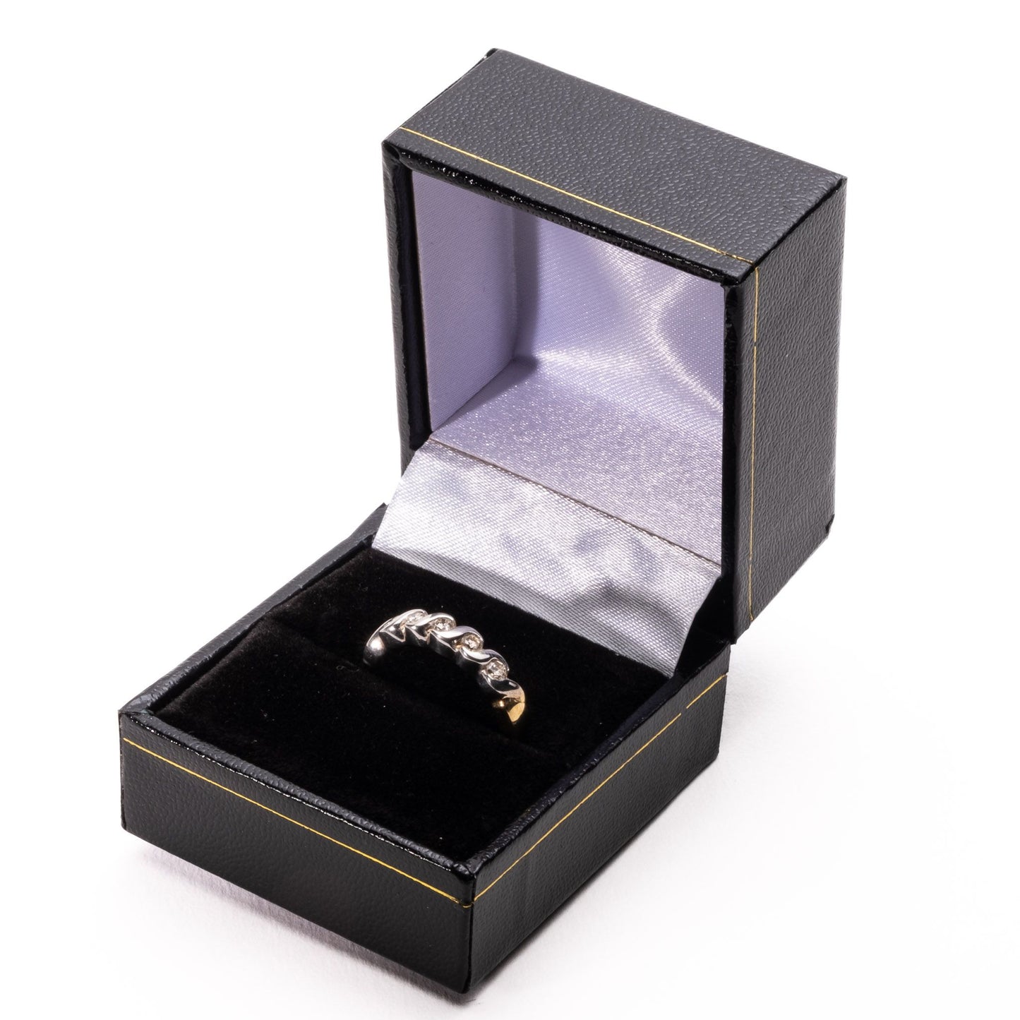 5 Diamonds half Eternity18ct yellow gold ring