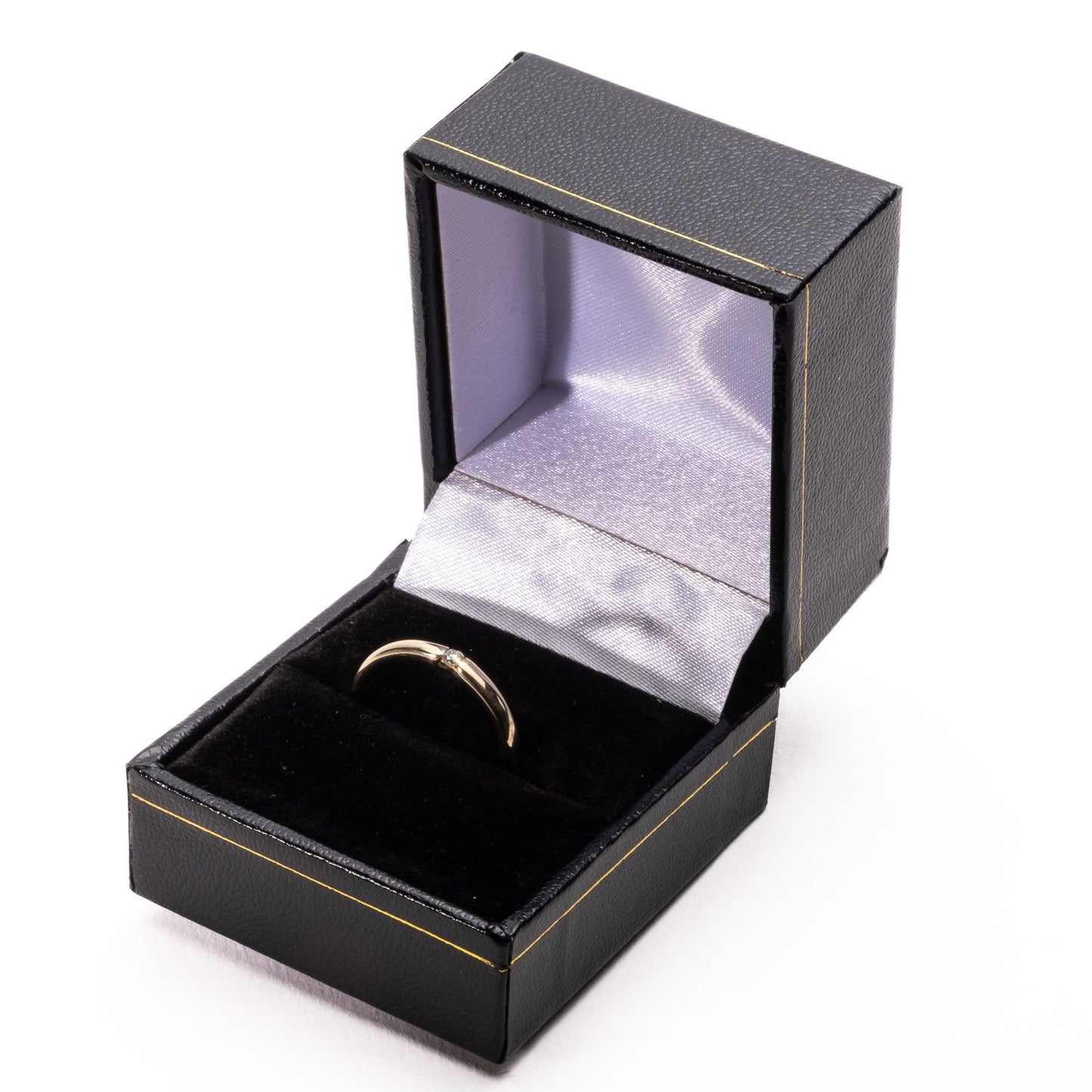 Diamond Solitaire Ring Set In 9ct Yellow Gold