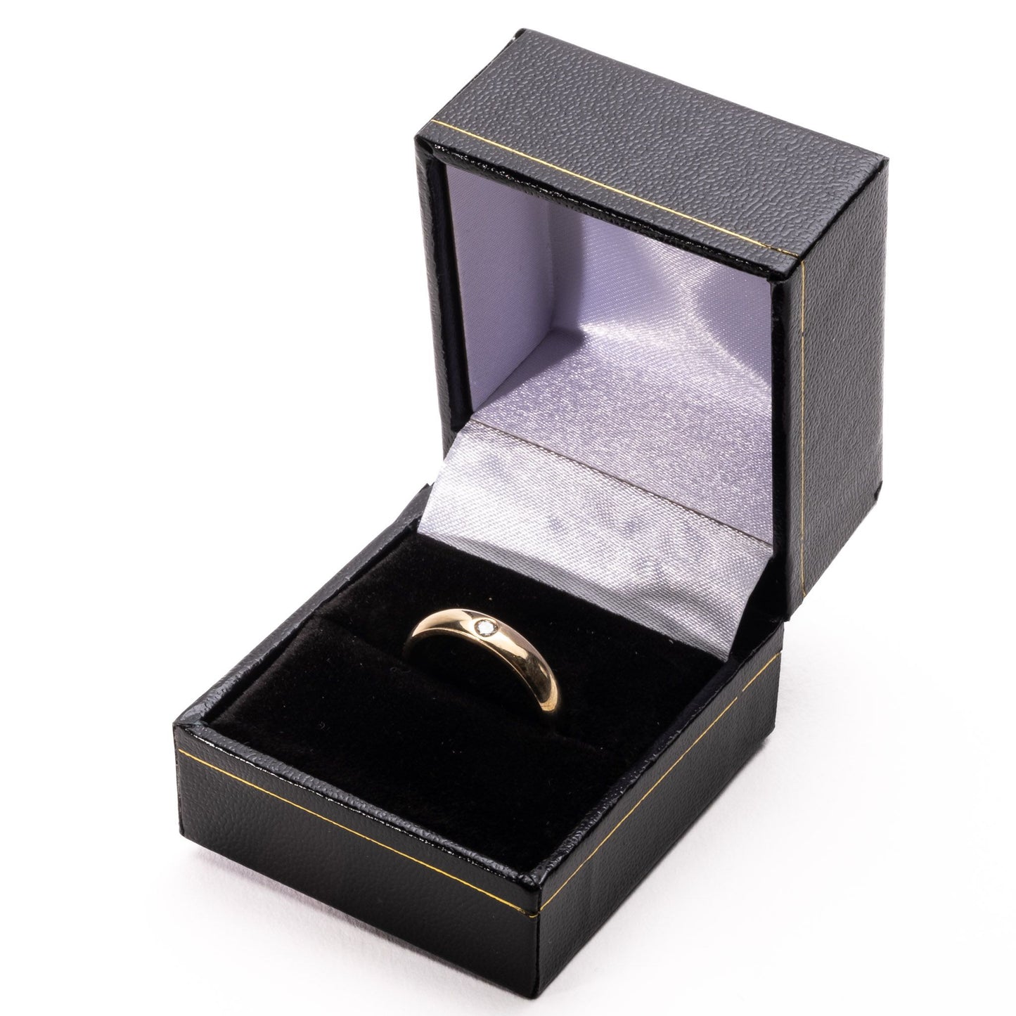Diamond Solitaire Ring Set In 9ct Yellow Gold