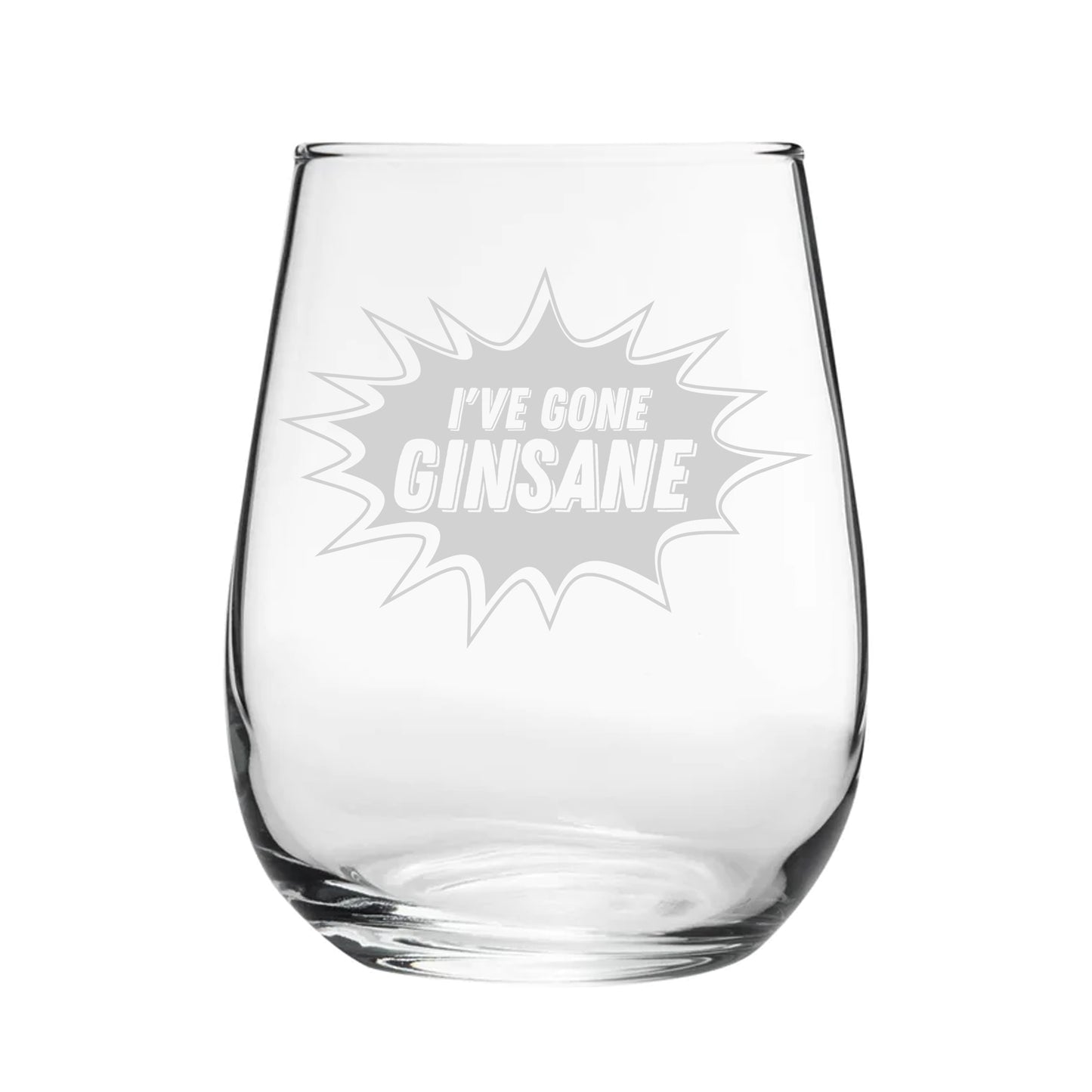 I've Gone Ginsane - Engraved Novelty Stemless Gin Tumbler Image 2