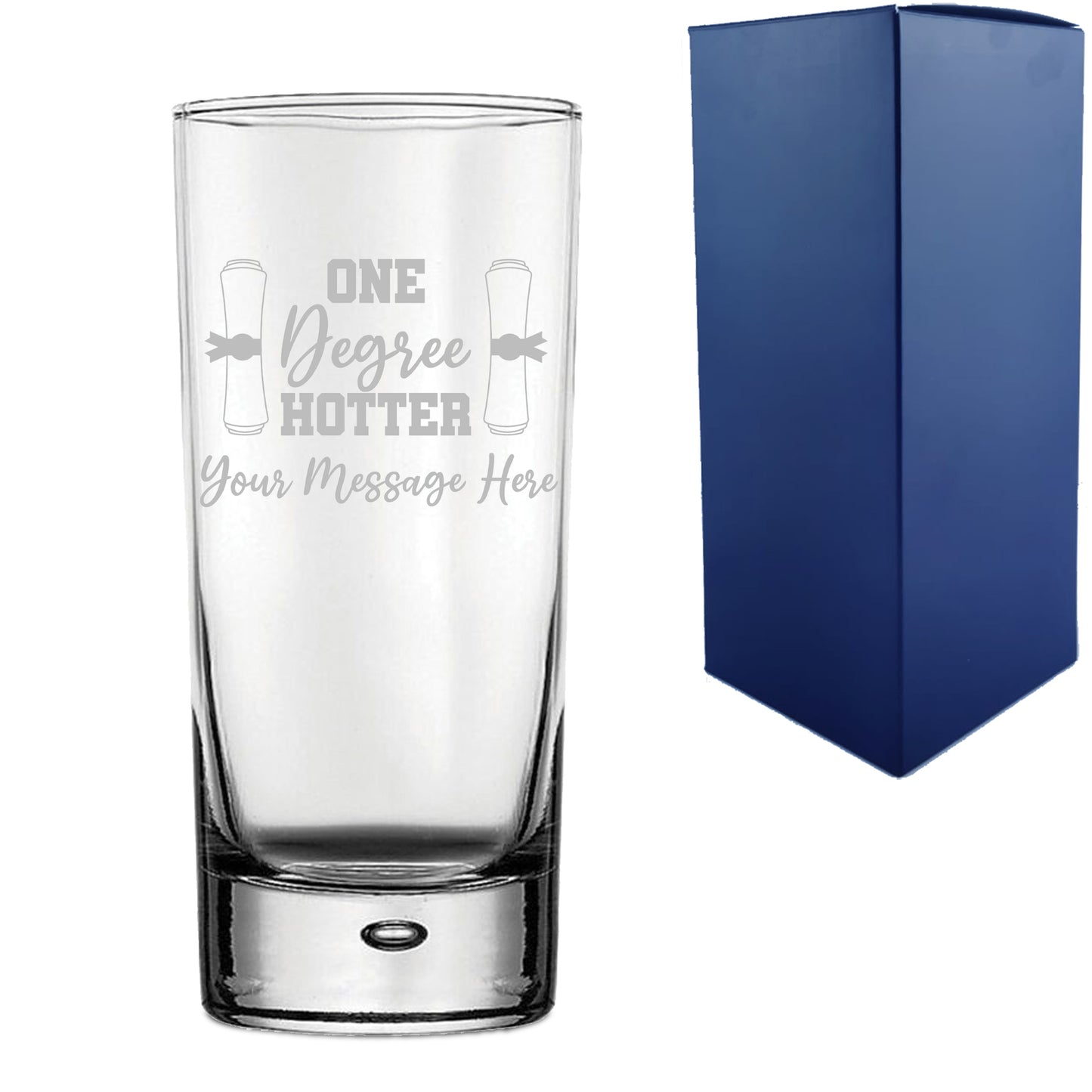 Personalised Engraved Graduation Hiball Tumbler with 'One Degree Hotter' Design, Personalise with Any Name or Message Image 1
