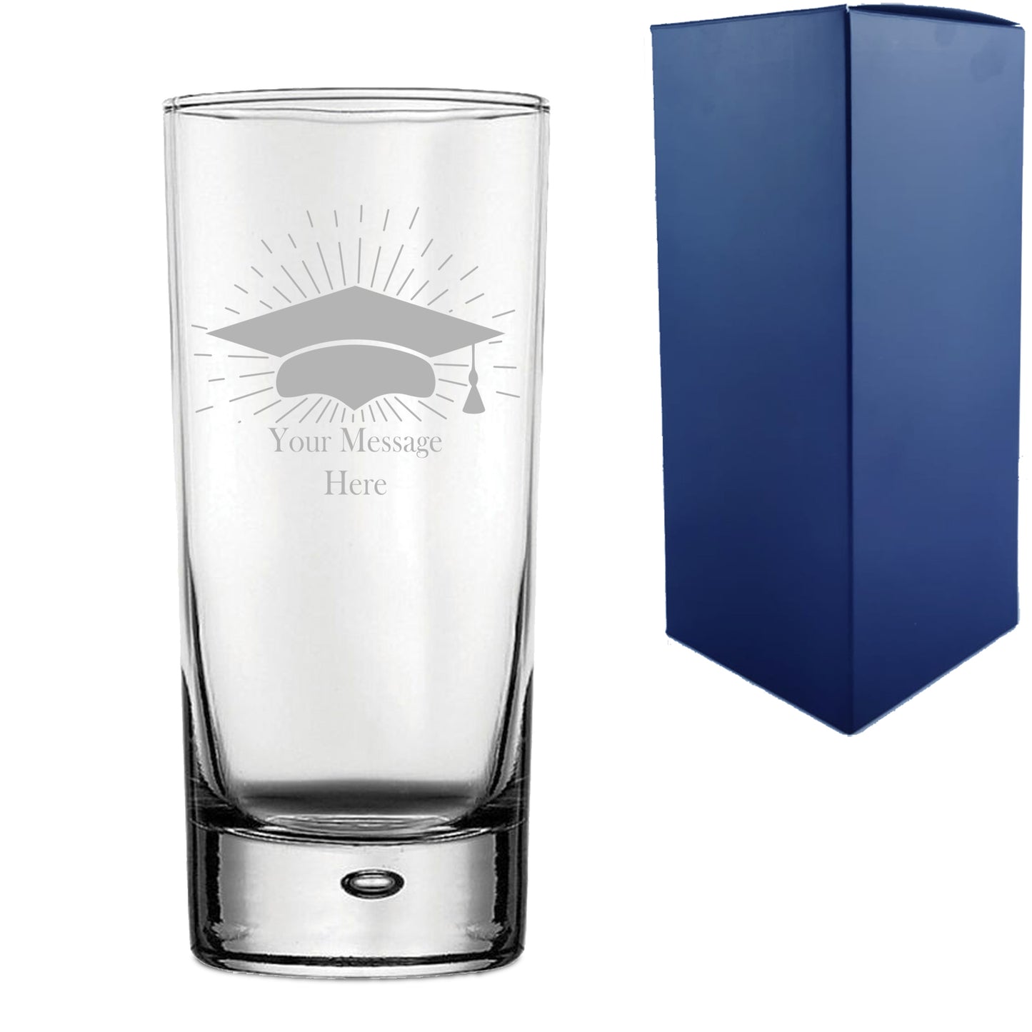 Personalised Engraved Graduation Hiball Tumbler with Grad Cap Burst Design, Personalise with Any Name or Message Image 1