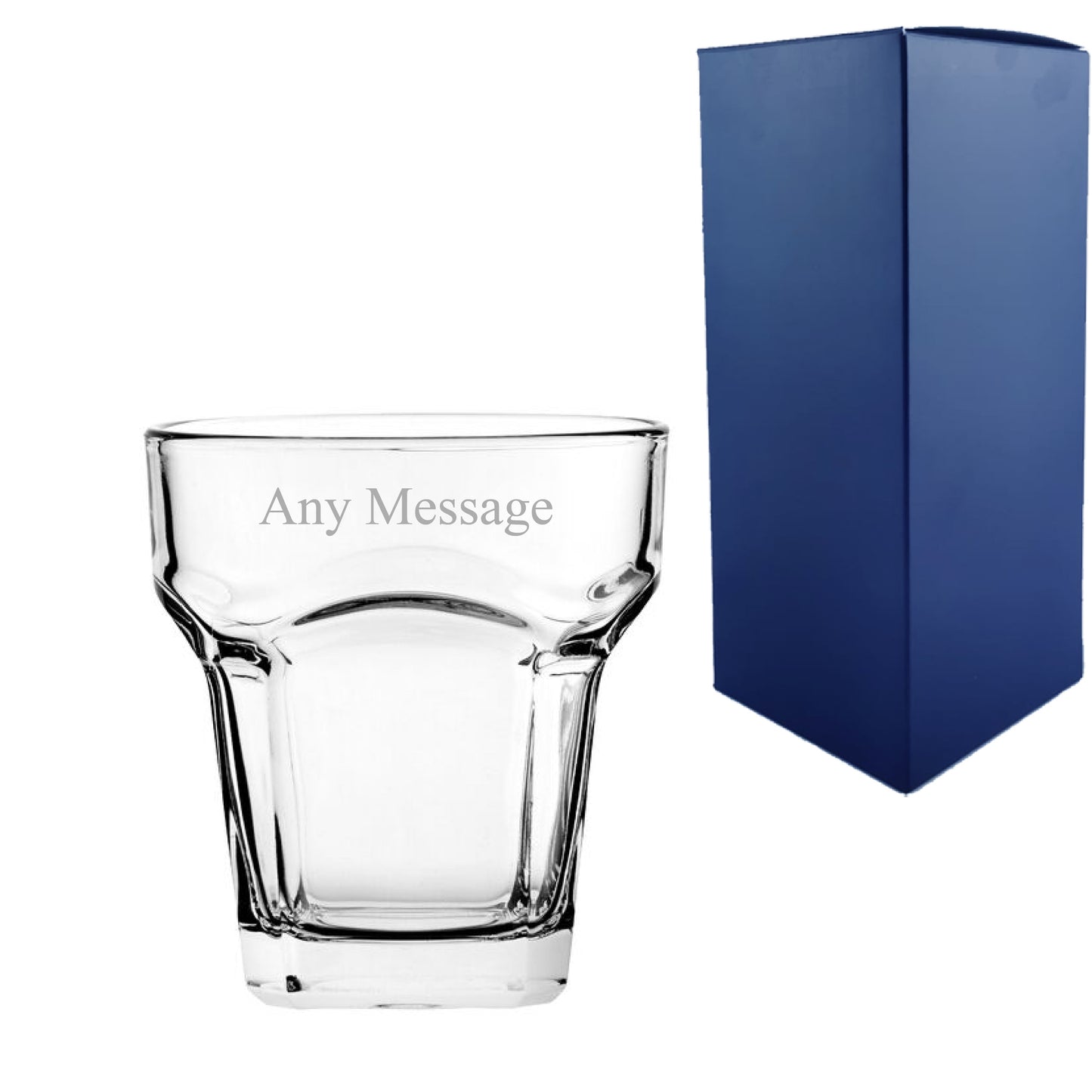 Engraved American Style Wavy Tumbler 9.5oz/280ml, San Marco Glass, Any Message Image 1