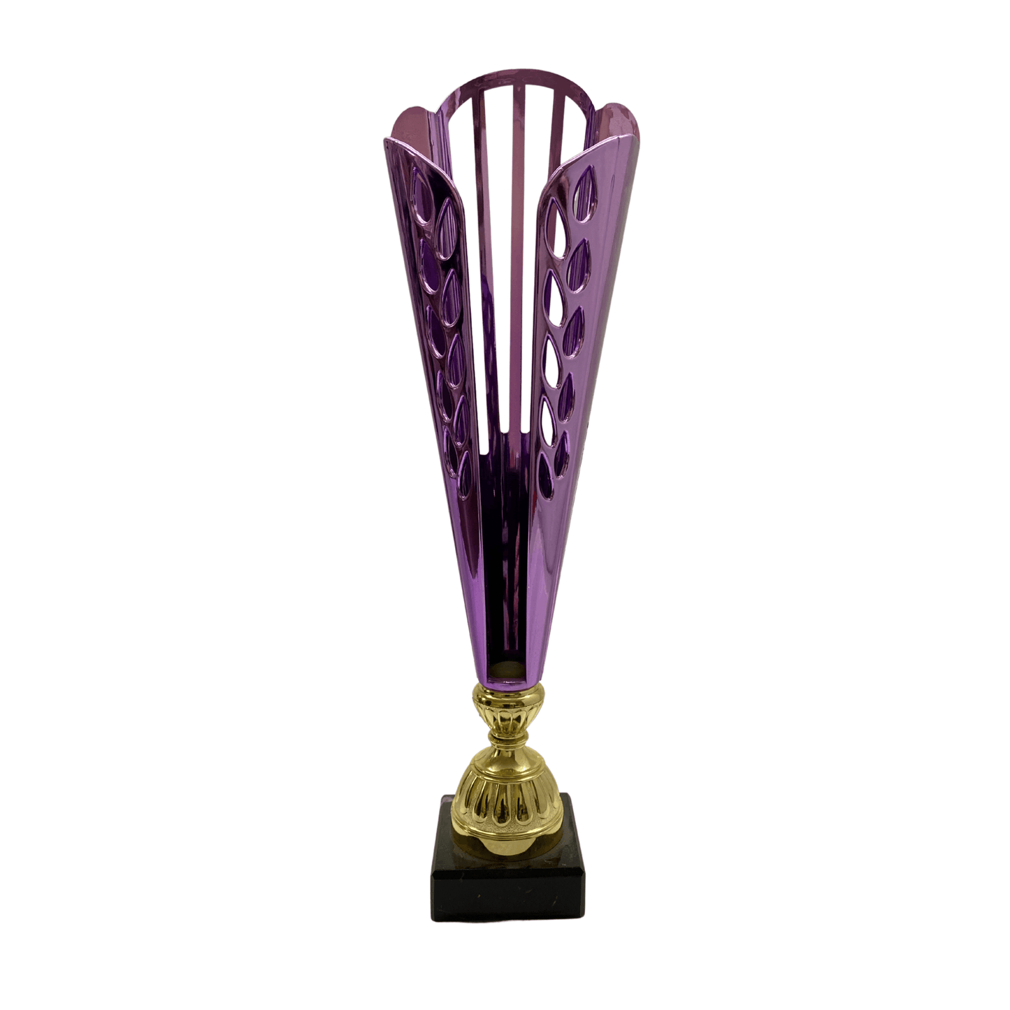 PURPLE CUP ON A BLACK MARBLE BASE