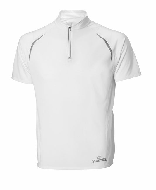 Men's Spalding Endurance White Zip Top