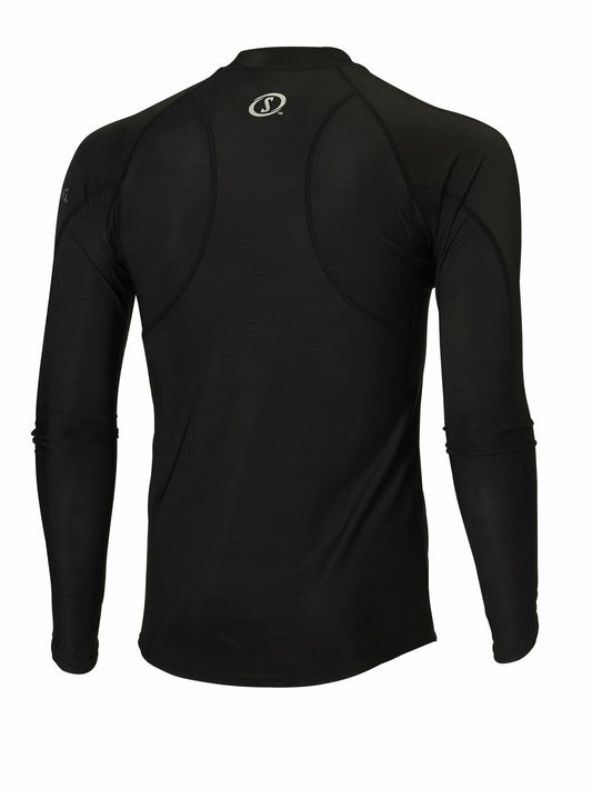 Men's Spalding Response Black Long Sleeve Tee Base Layer - Medium/Large