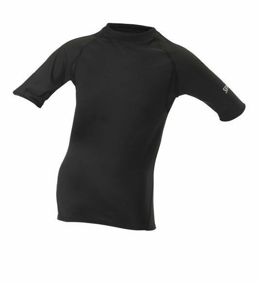 Junior Spalding Response Black Short Sleeve Tee Base Layer - 9/10 Years