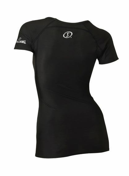 Ladies' Spalding Response Black Tee Base Layer - Extra Small/Small