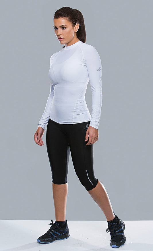 Ladies' Spalding Response Black Cropped Leggings Base Layer - Extra Small/Small