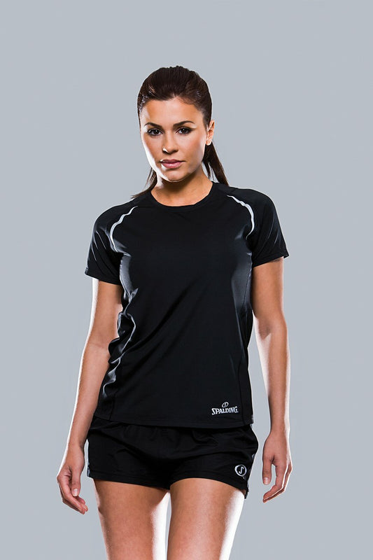Ladies' Spalding Black Racer Shorts