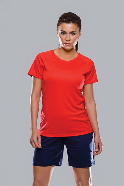 Ladies' Spalding Essential Red Tee - Medium