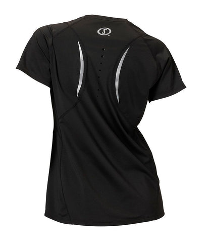 LADIES SPALDING ENDURANCE BLACK SHORT SLEEVE TEE - MEDIUM