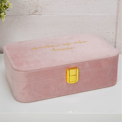 "Mother of the Bride Velvet Jewellery Box