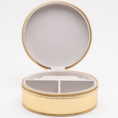"Shiny Things" Gold Leatherette Jewellery Box