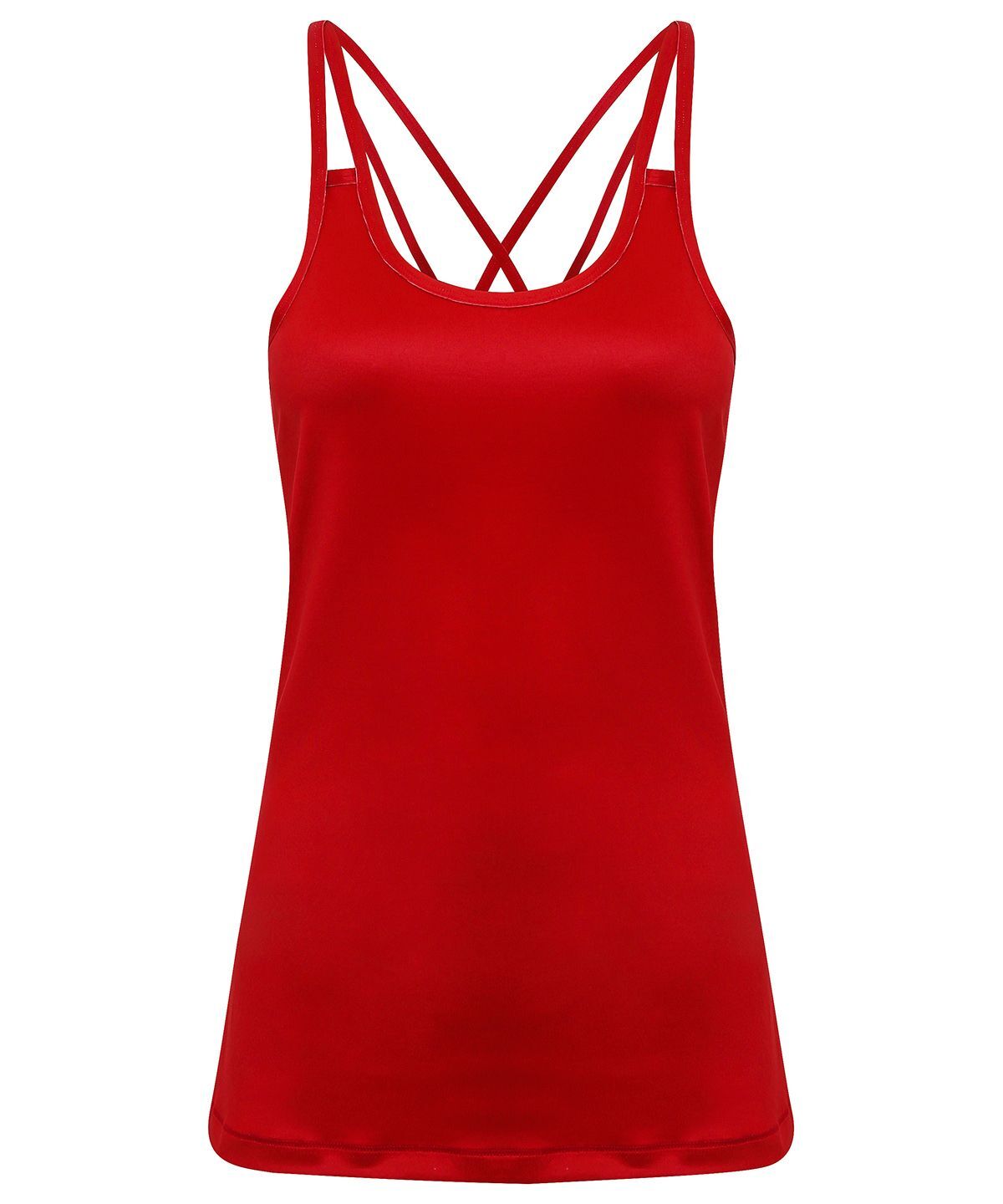 Ladies TriDri® 'laser cut' spaghetti strap vest  - LARGE ONLY