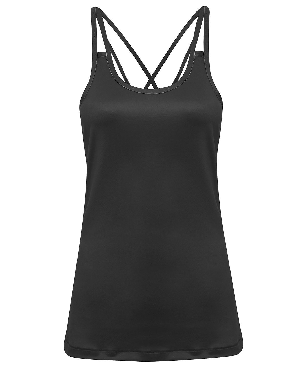 Ladies TriDri® 'laser cut' spaghetti strap vest  - LARGE ONLY