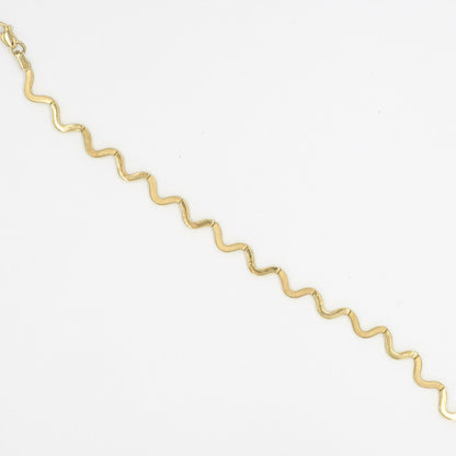 9ct yellow gold wave design bracelet