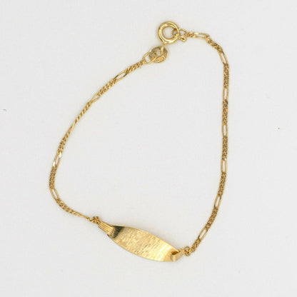 9ct yellow gold child's ID bracelet