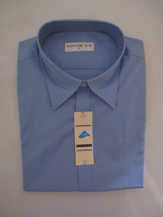 Short Sleeve Light Blue Bar Shirt KK120