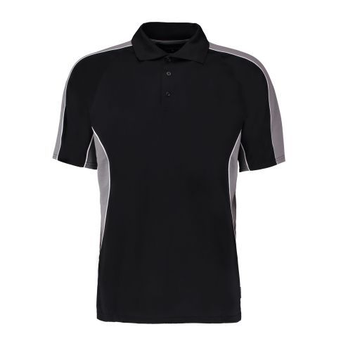 Active Black & Grey Men's Polo Shirt