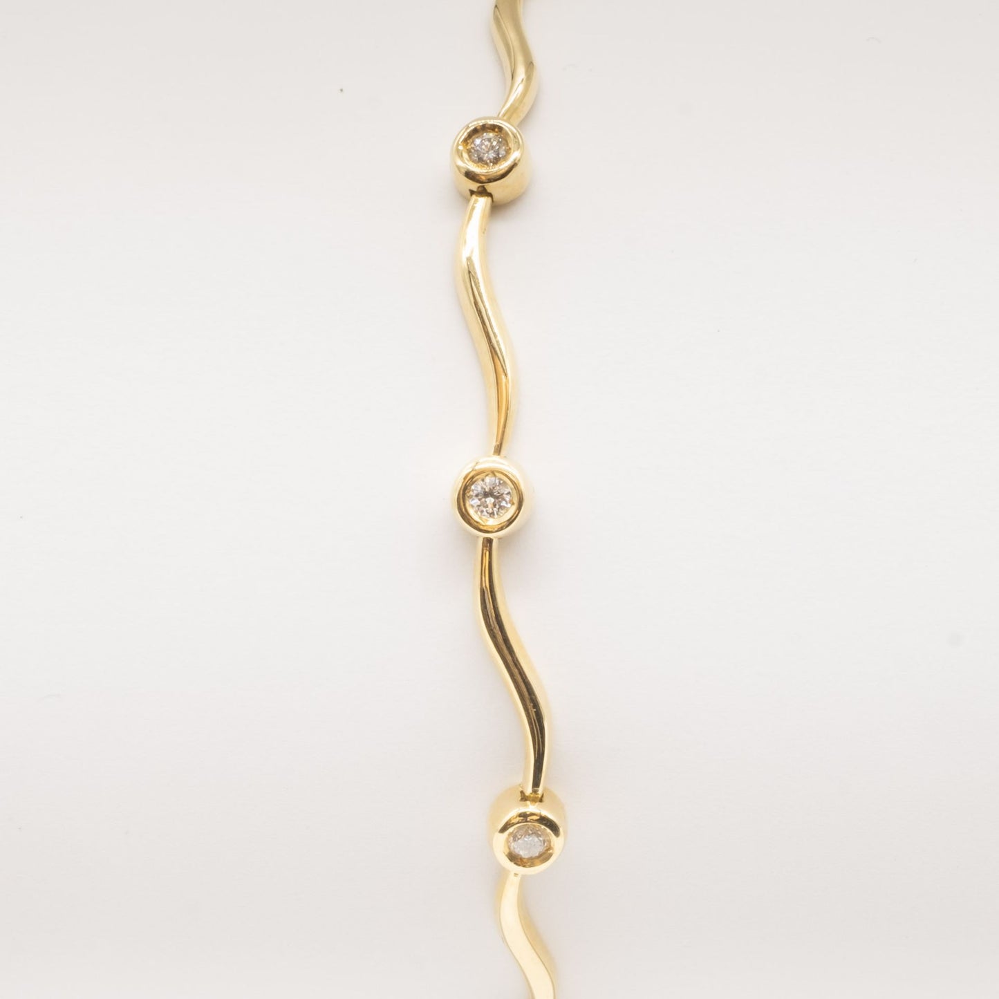 Diamond Set  Wave Design 18ct yellow gold Bracelet