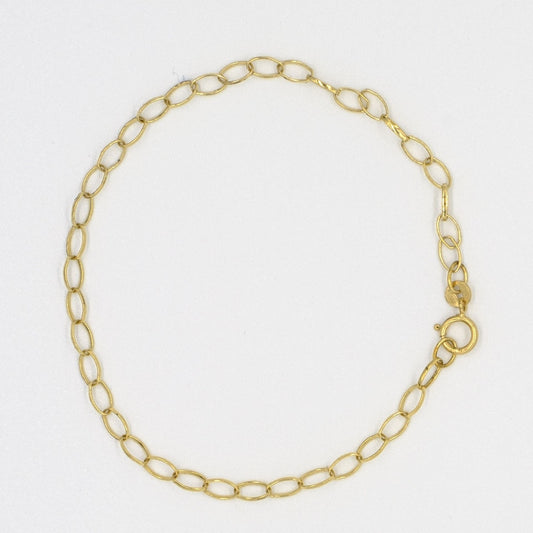 9ct yellow gold Oval Belcher Link Lightweight Bracelet