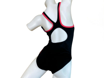 Speedo Endurance Black & Pink Swimming Costume