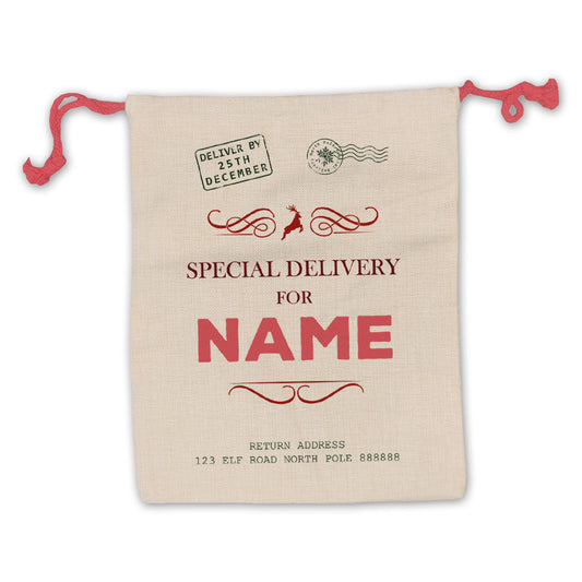 Christmas Presents Sack with Special Delivery Design Image 1