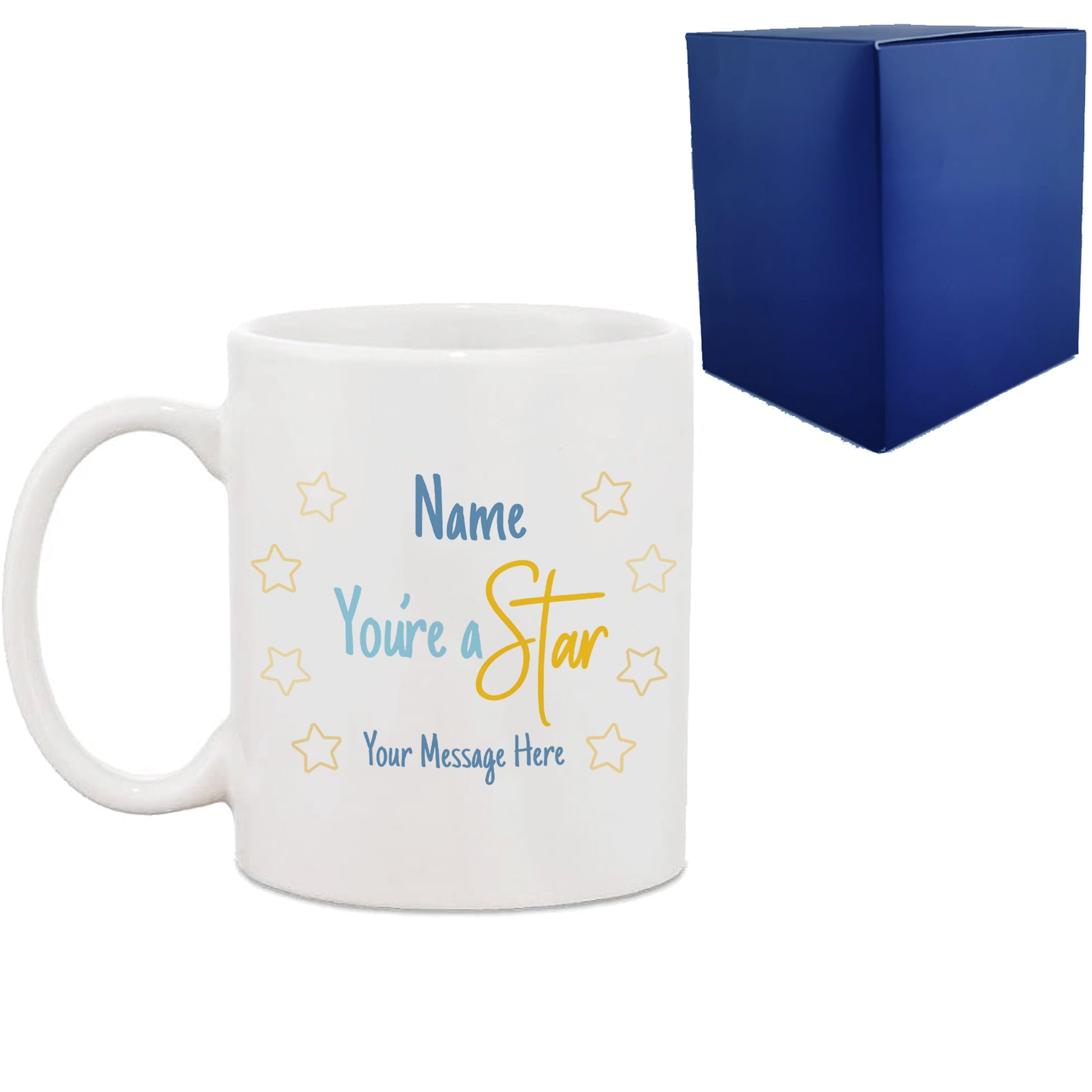 Printed Hot Drink Designs Coffee Tea Mug with You're A Star Design Image 1