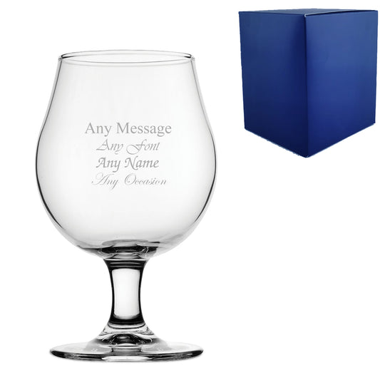 Engraved 16.75oz Draft Stemmed Beer Glass Image 1