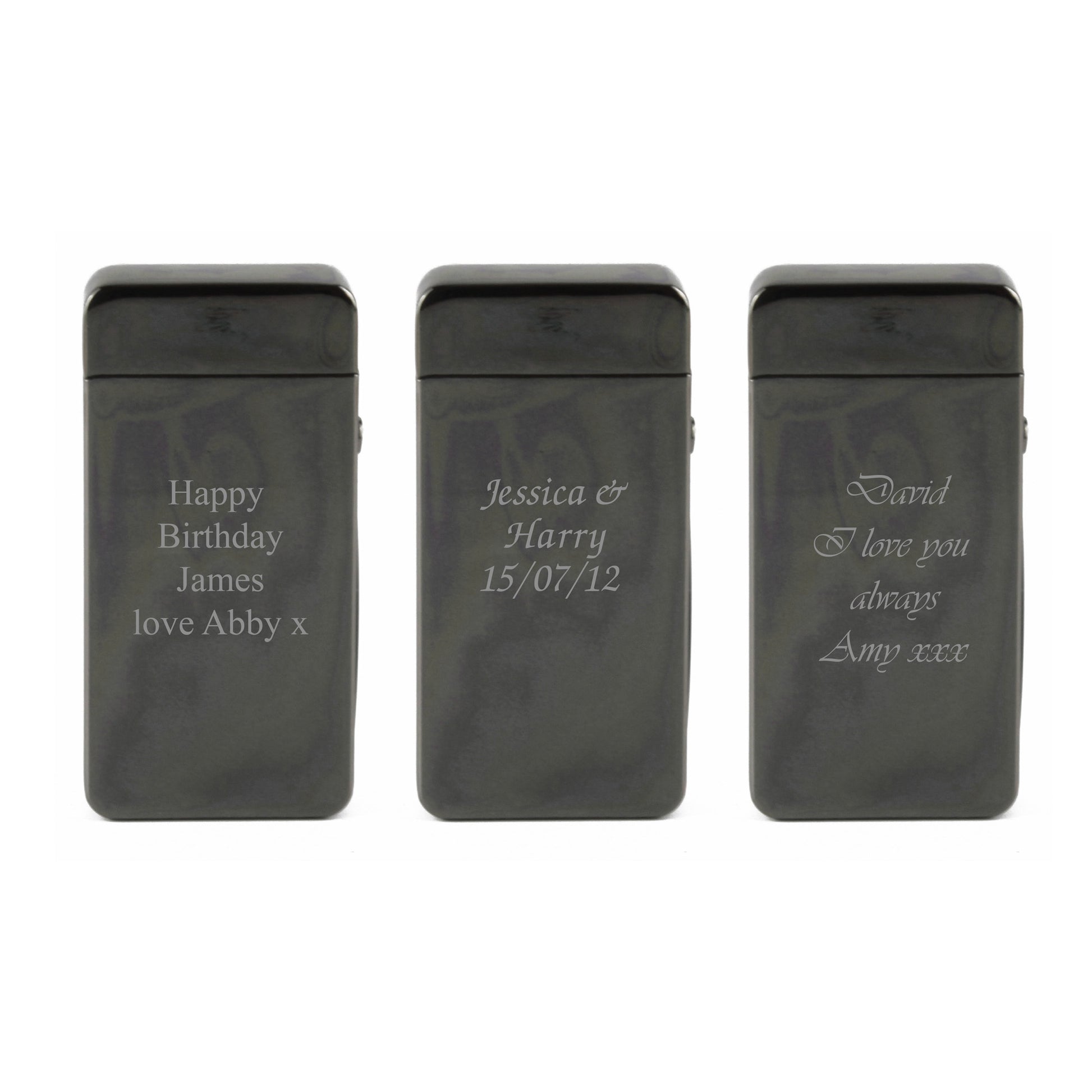 Engraved Electric Arc Lighter, Black, Any Message, Gift Boxed Image 4
