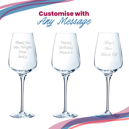Engraved Crystal Wine Glass, Sublym 350ml Glass, Gift Boxed Image 5