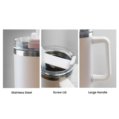 Engraved Extra Large White Travel Cup 40oz/1135ml, Any Name Image 6