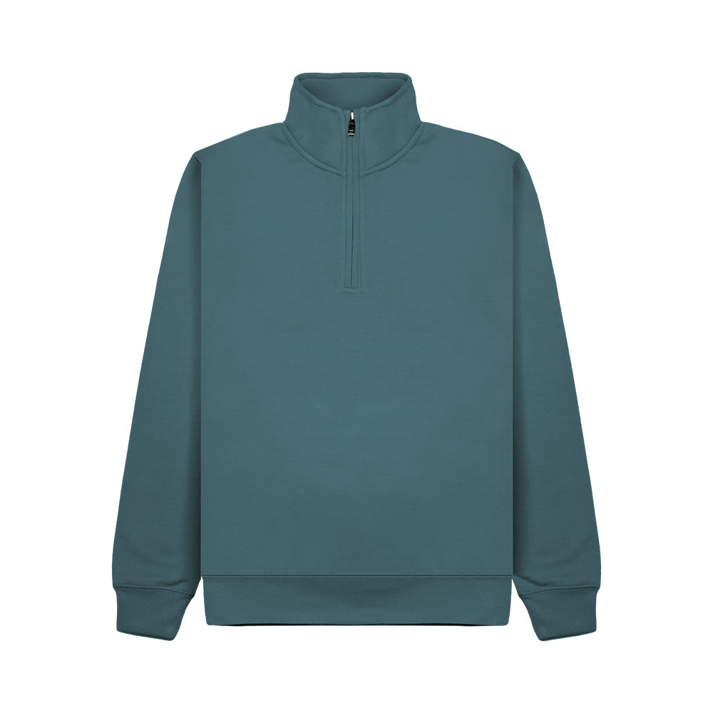 Men's Cottonridge Sweatshirt with quarter zip - Ocean Blue L