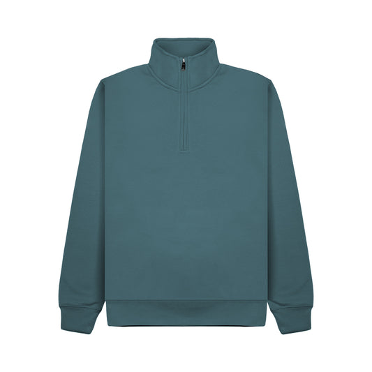 Men's Cottonridge Sweatshirt with quarter zip - Ocean Blue L